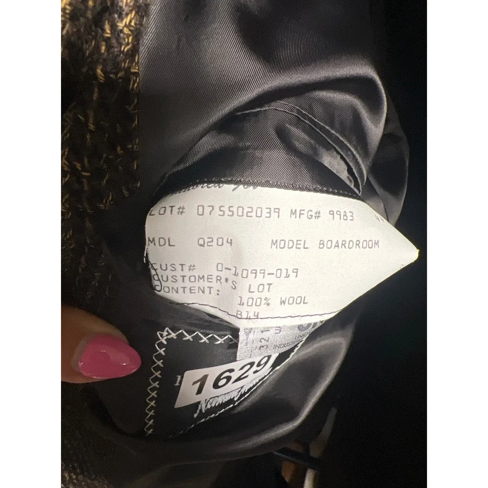 Hickey Freeman Boardroom 44R Brown 100% Wool Sport Coat Blazer USA Made